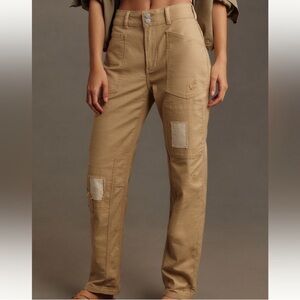 Pilcro The Wanderer Mid-Rise Relaxed Leg Jeans Patchwork Edition Size 26